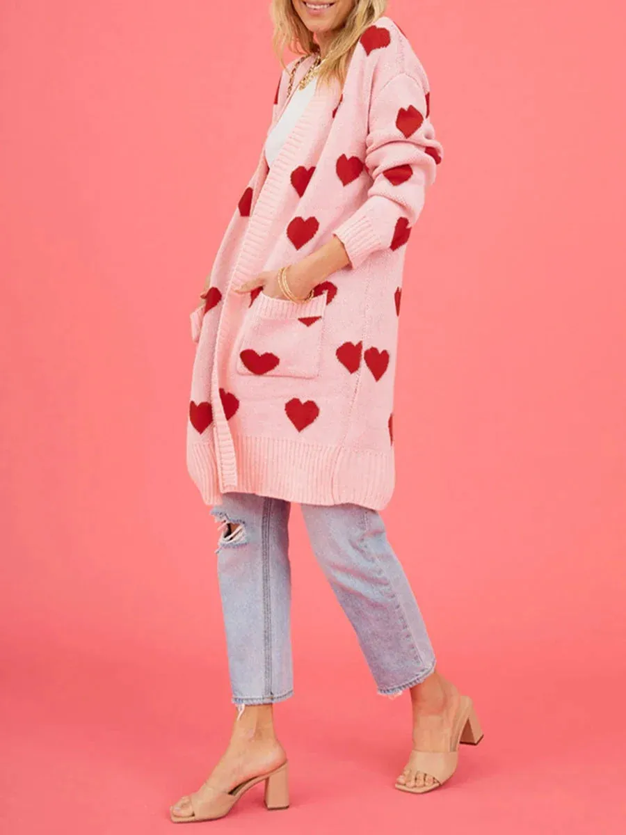 Heart Me Not Long Sweater Cardigan