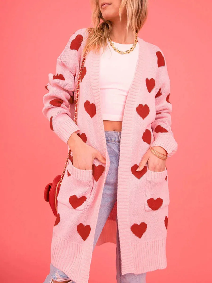 Heart Me Not Long Sweater Cardigan