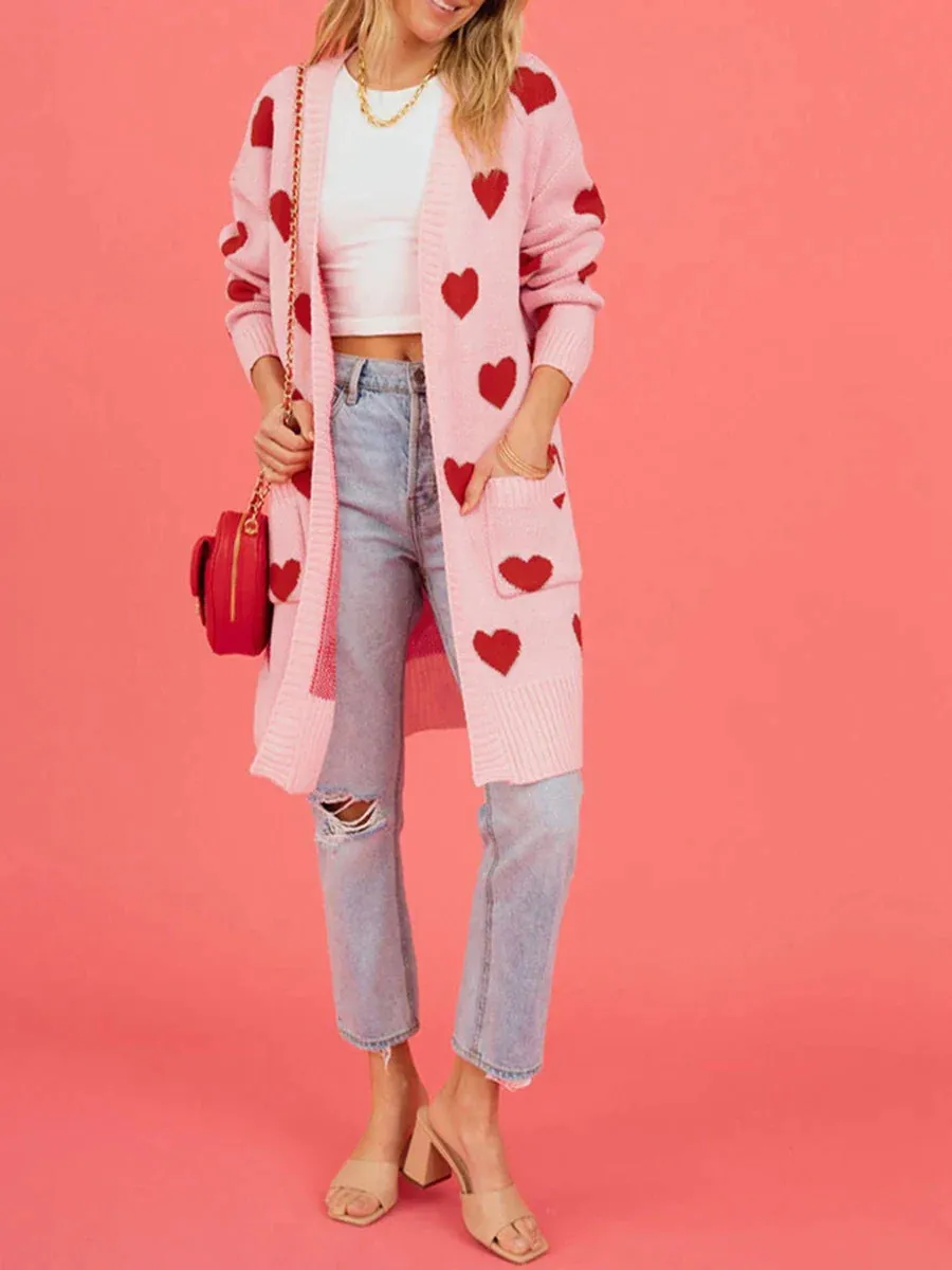 Heart Me Not Long Sweater Cardigan