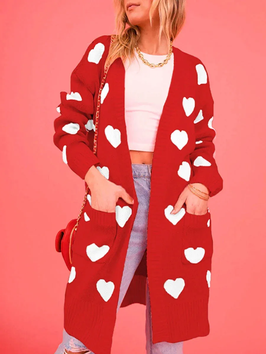 Heart Me Not Long Sweater Cardigan