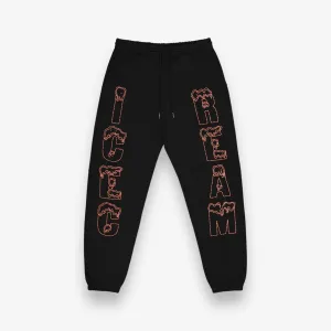 Ice Cream Snow Tops Sweatpants Black