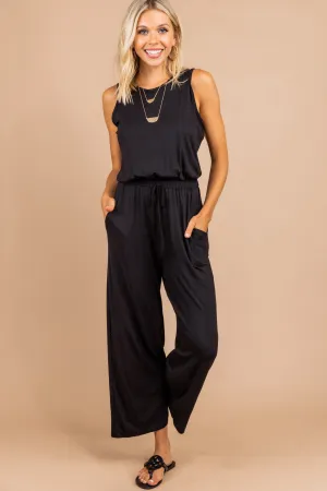 If I Were You Black Wide Leg Jumpsuit