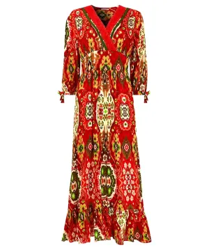 Joe Browns 12 Red Loretta Print Dress