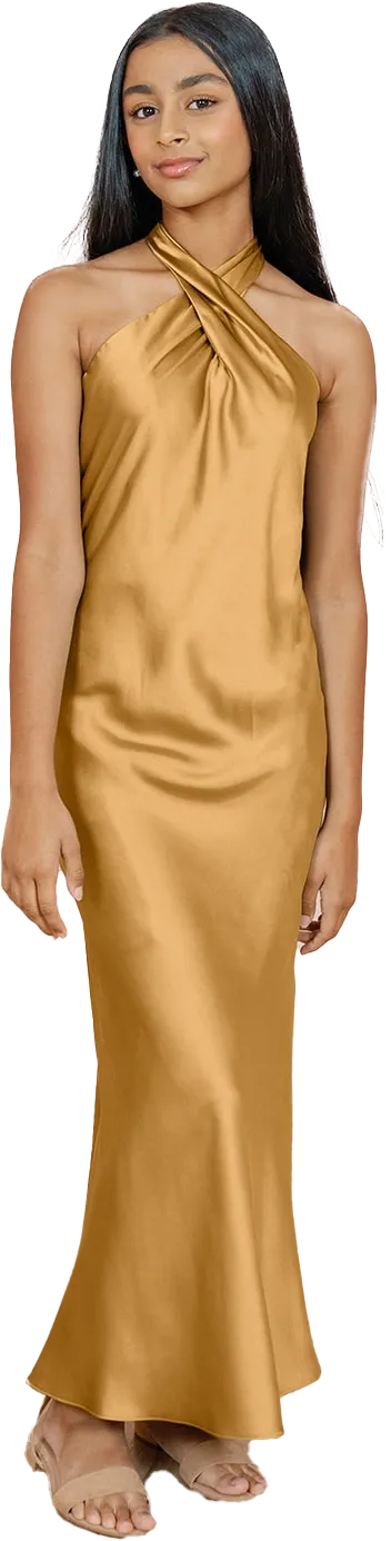 Juniors Athena Satin Dress | Made To Order