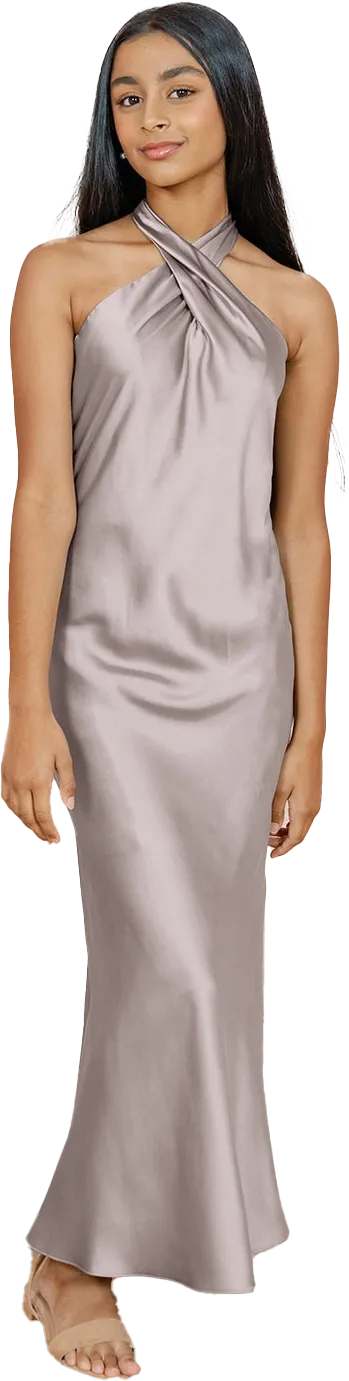 Juniors Athena Satin Dress | Made To Order