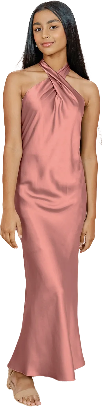 Juniors Athena Satin Dress | Made To Order