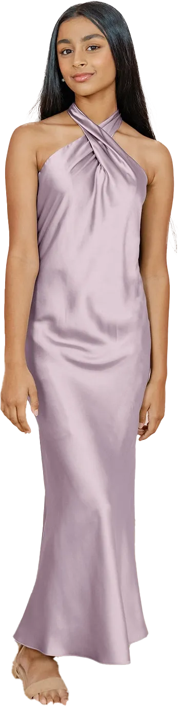 Juniors Athena Satin Dress | Made To Order