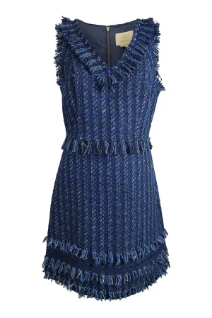 KATE SPADE New York SS18 Jasmeen Blue Madison Avenue Tweed Dress (US 06 | UK 10)