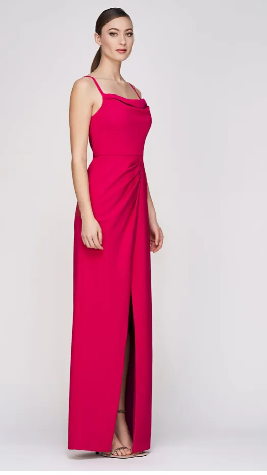 Kay Unger Evelina Dress Bright Rose