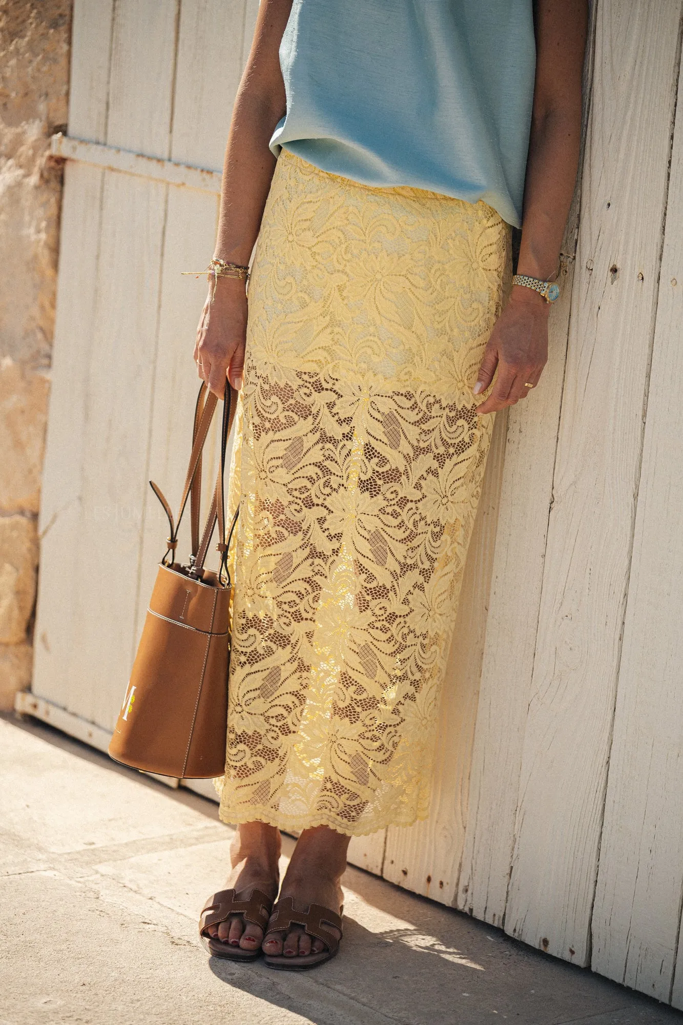 Lacie lace skirt yellow