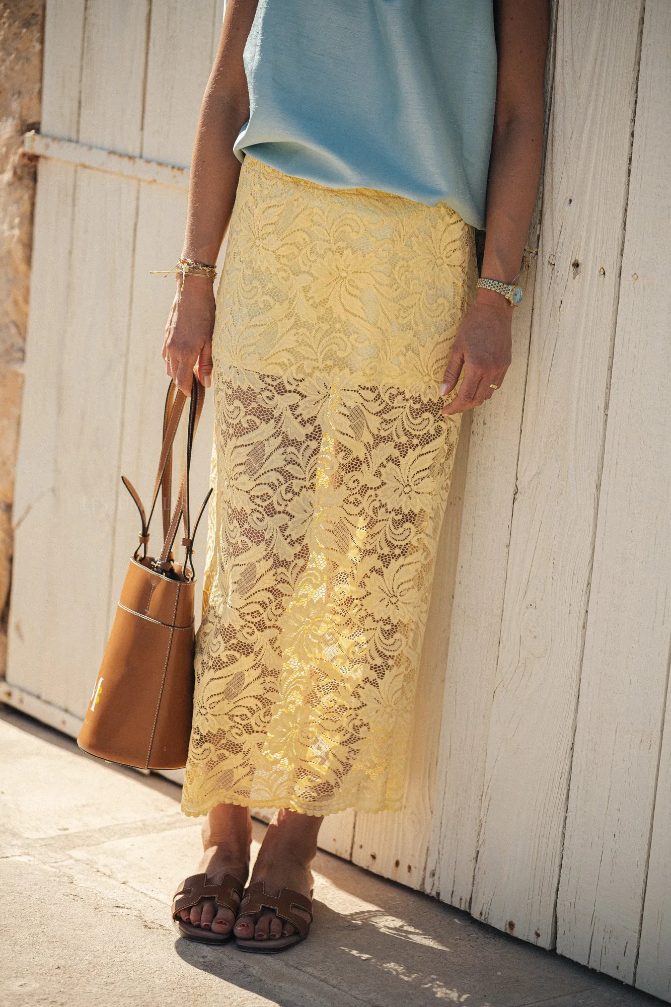 Lacie lace skirt yellow