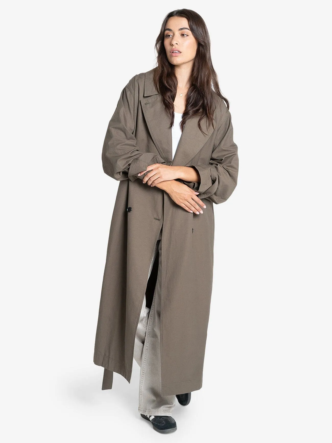 Layne Trench Coat - Canteen