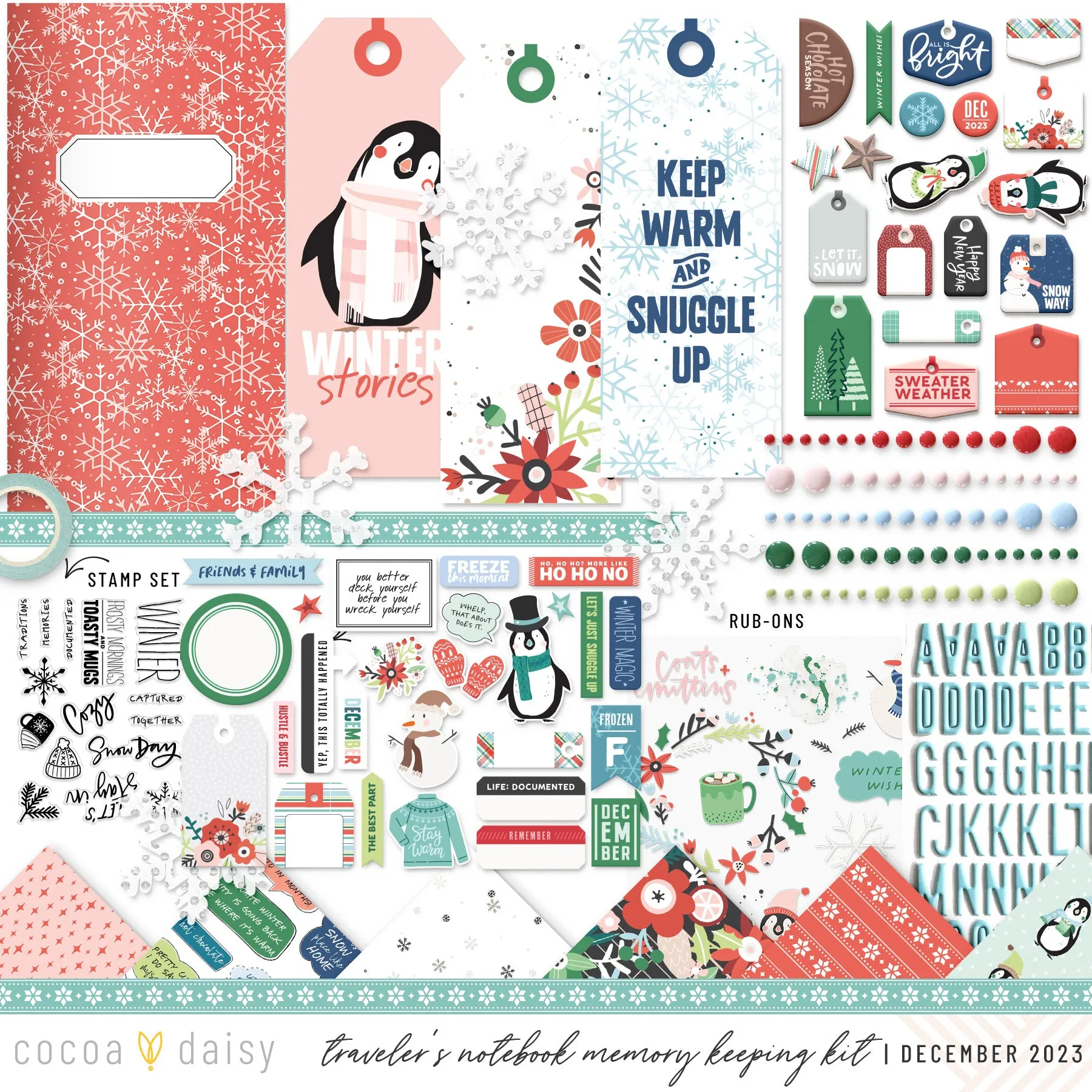 Let It Snow Traveler's Notebook Kit December 2023