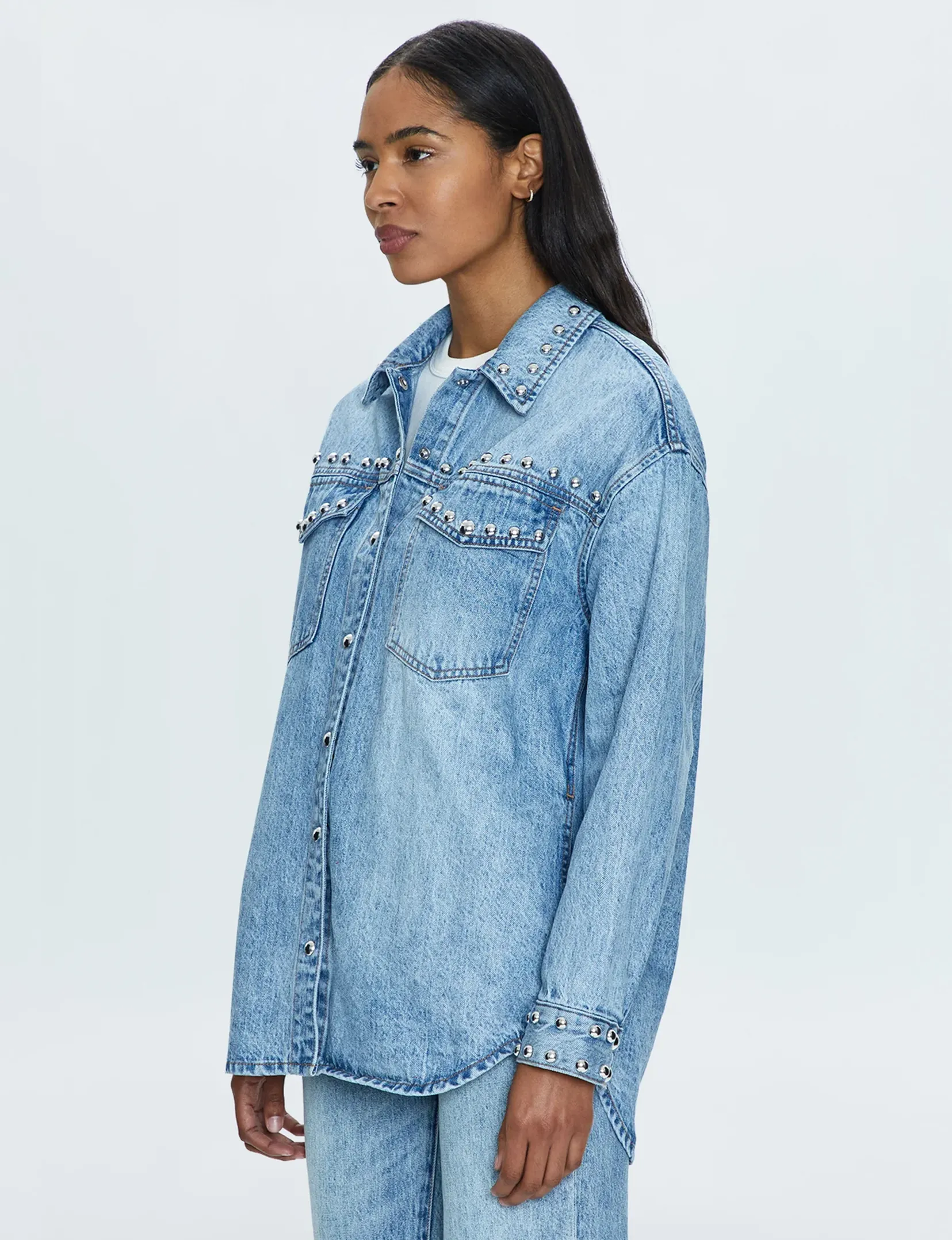 Mandy Denim Shacket, Satellite