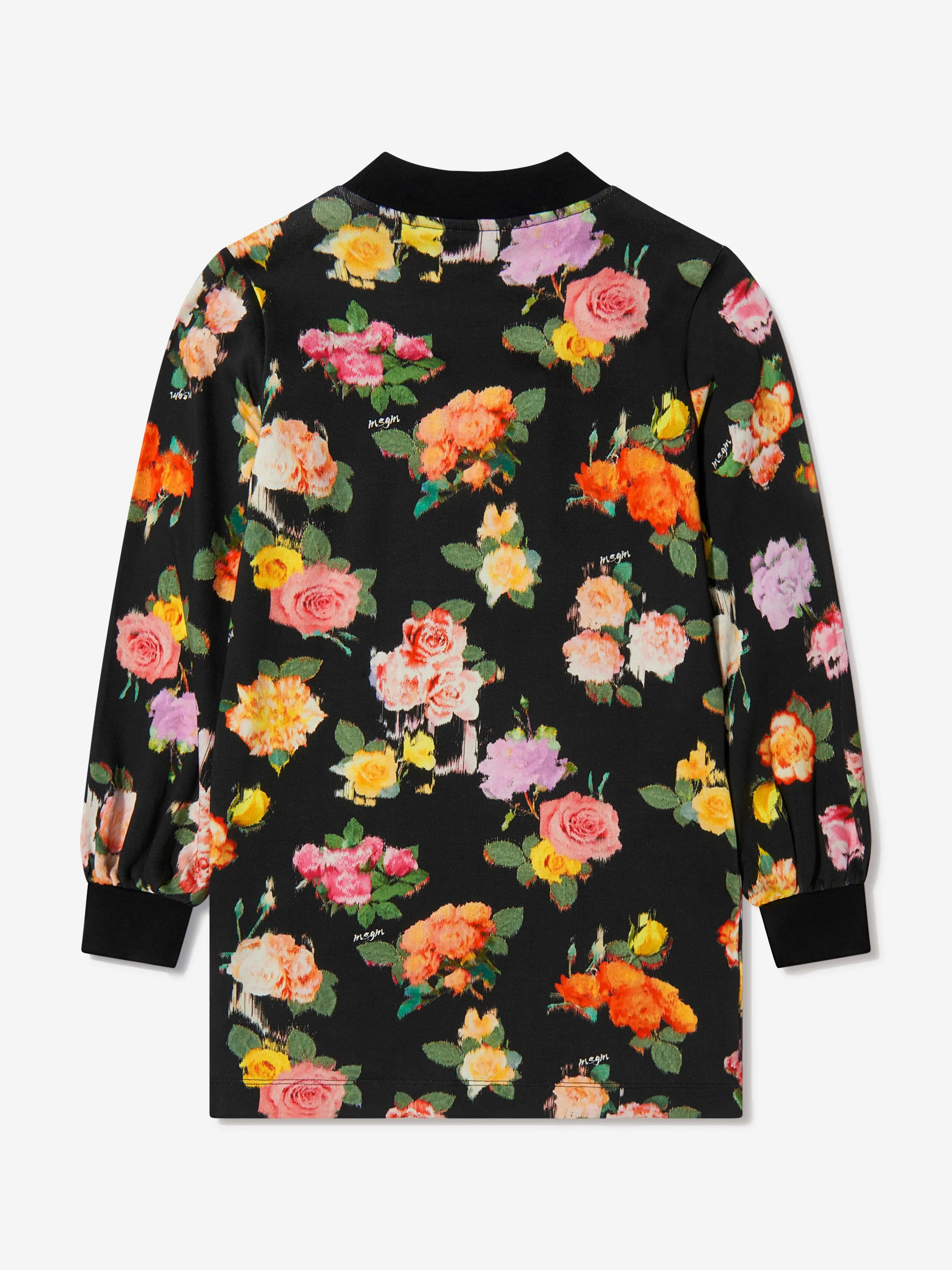 MSGM Girls Floral Print Sweater Dress