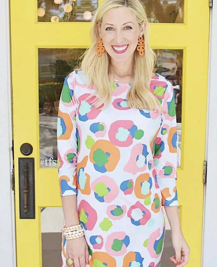 Multi Spot Cheetah Dock Dress