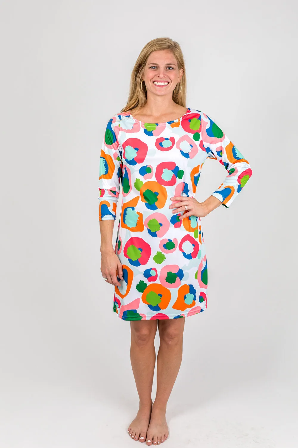 Multi Spot Cheetah Dock Dress