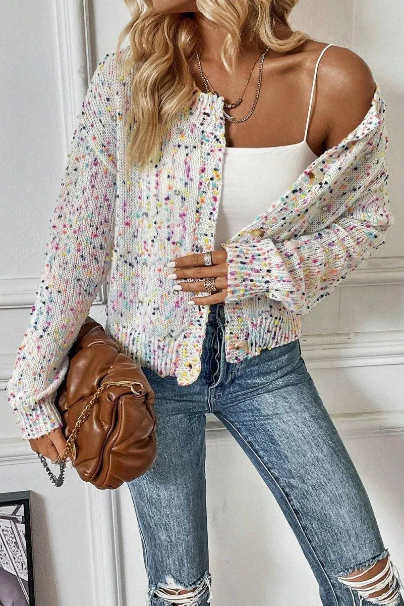 Multicolor Confetti Sweater Cardigan