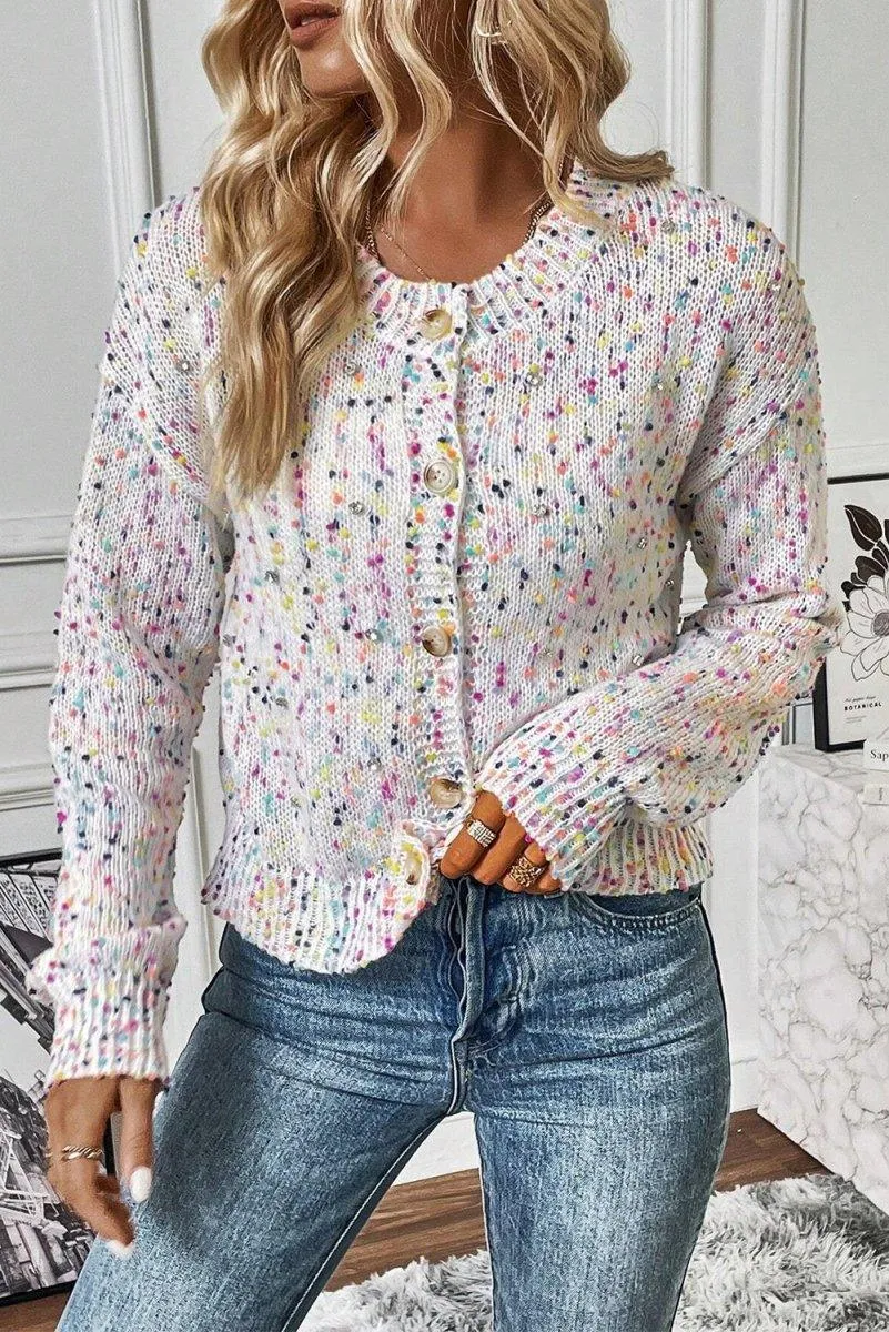 Multicolor Confetti Sweater Cardigan