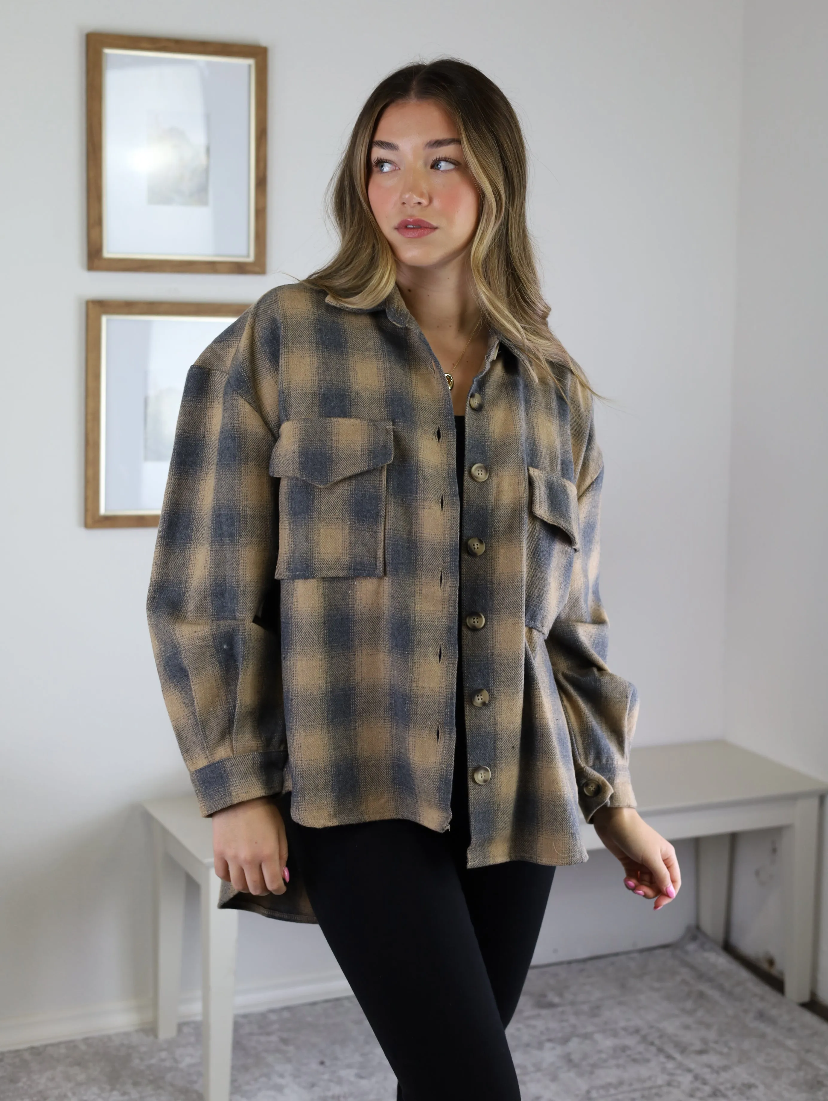 Oscar Mixed Plaid Shacket