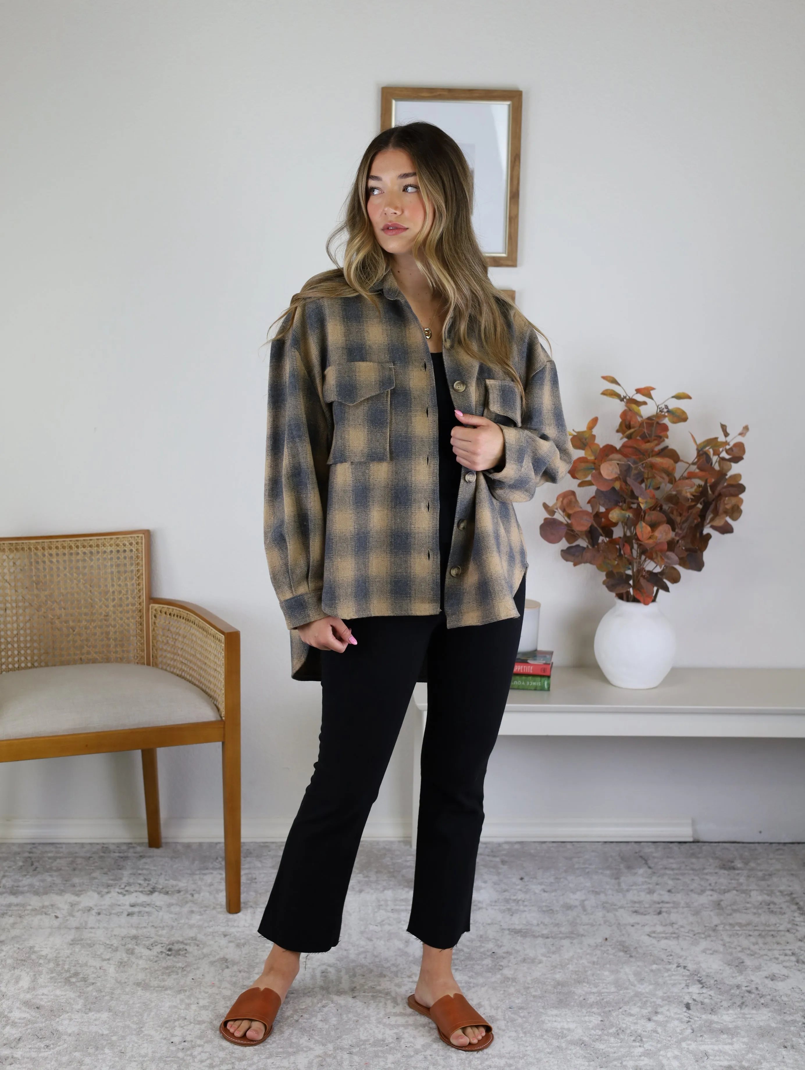 Oscar Mixed Plaid Shacket