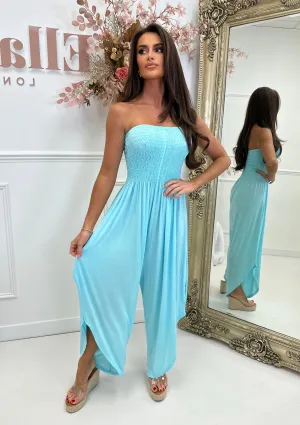 PALMA TURQUOISE PLAIN JUMPSUIT