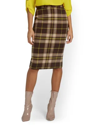 Plaid Pencil Skirt