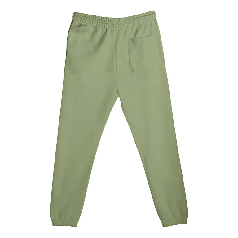 Premium Streetwear Cuffed Sweatpants - Olive Green