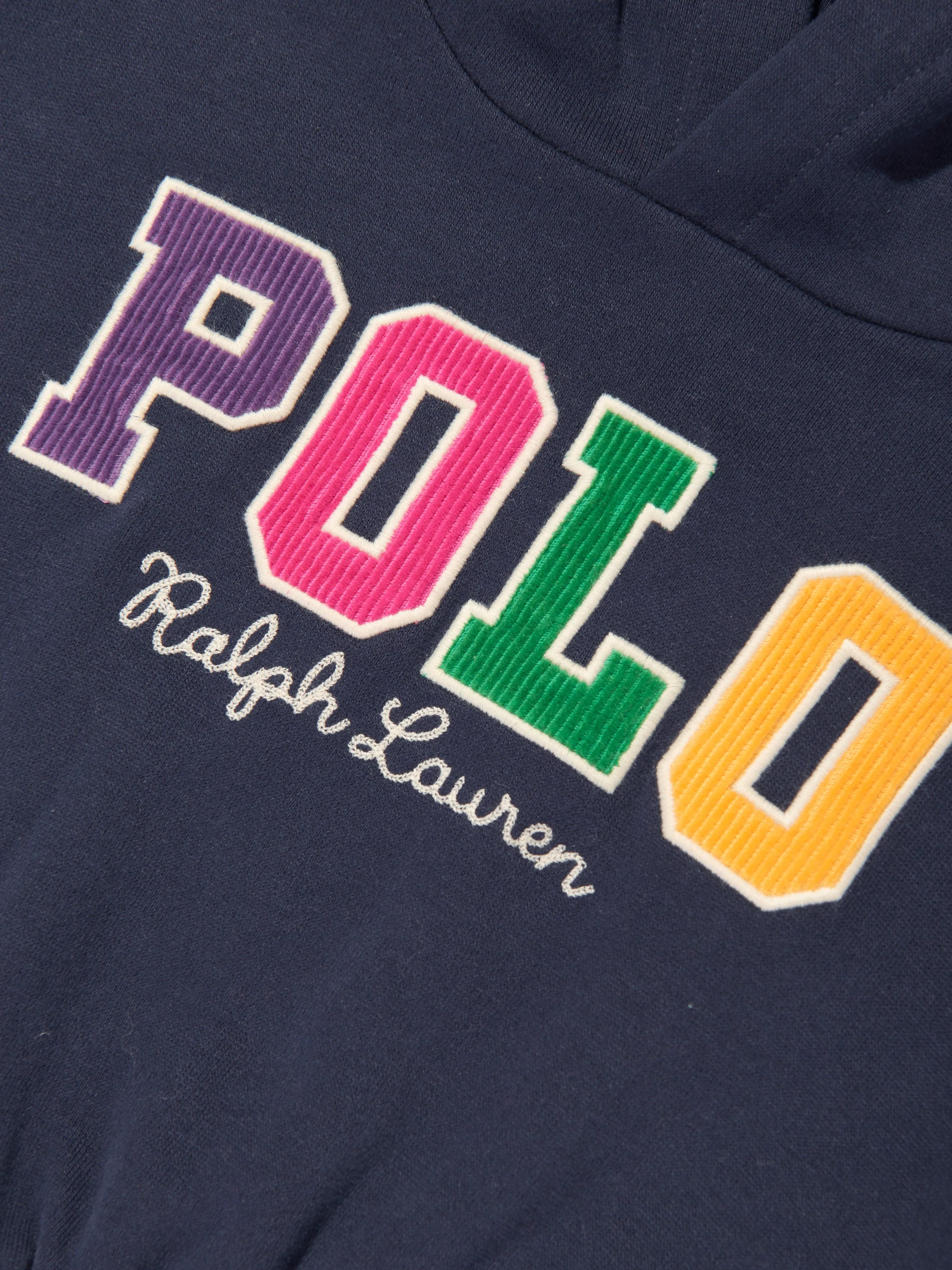 Ralph Lauren Girls Polo Hooded Sweater Dress in Navy