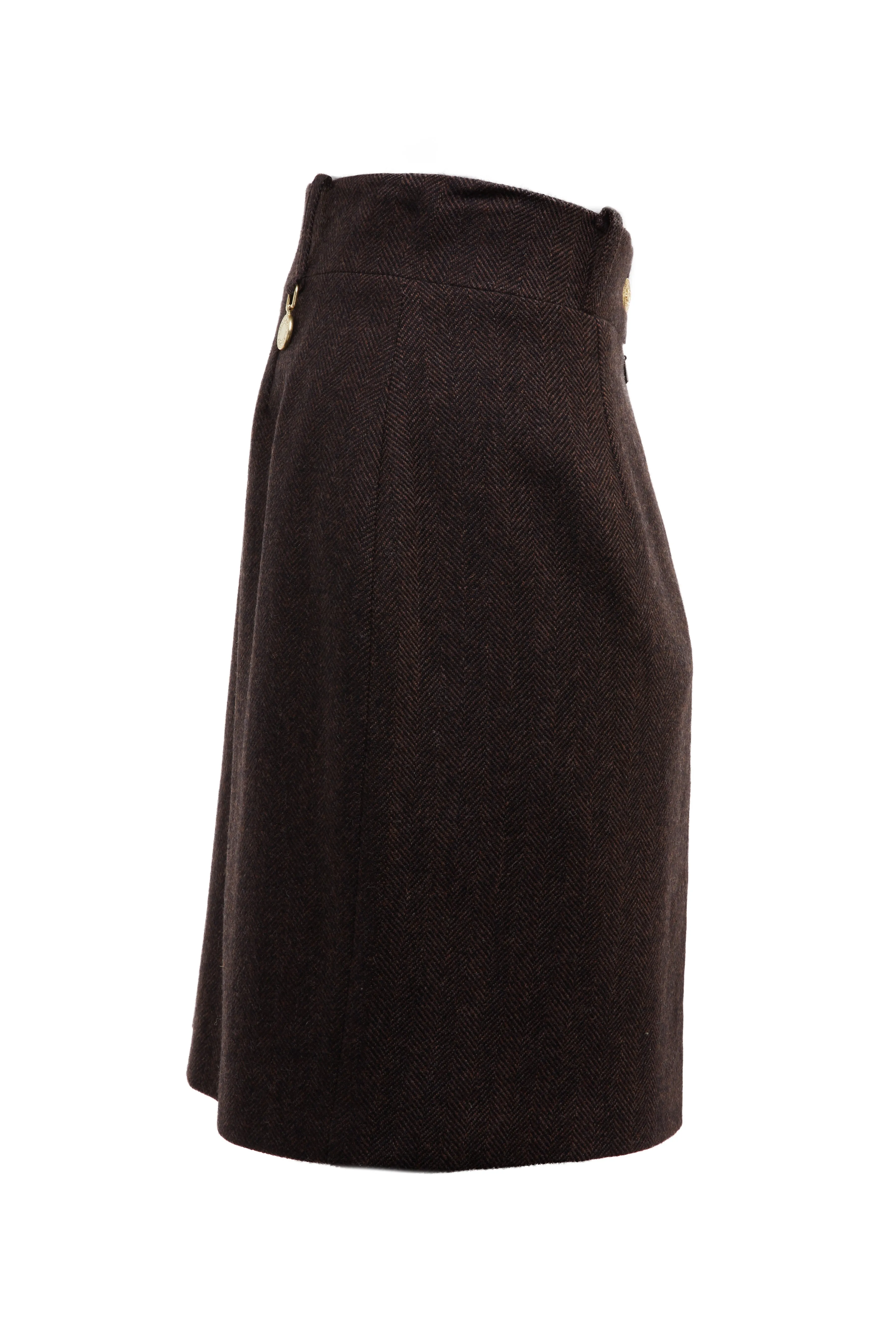 Regency Skirt (Chocolate Herringbone)