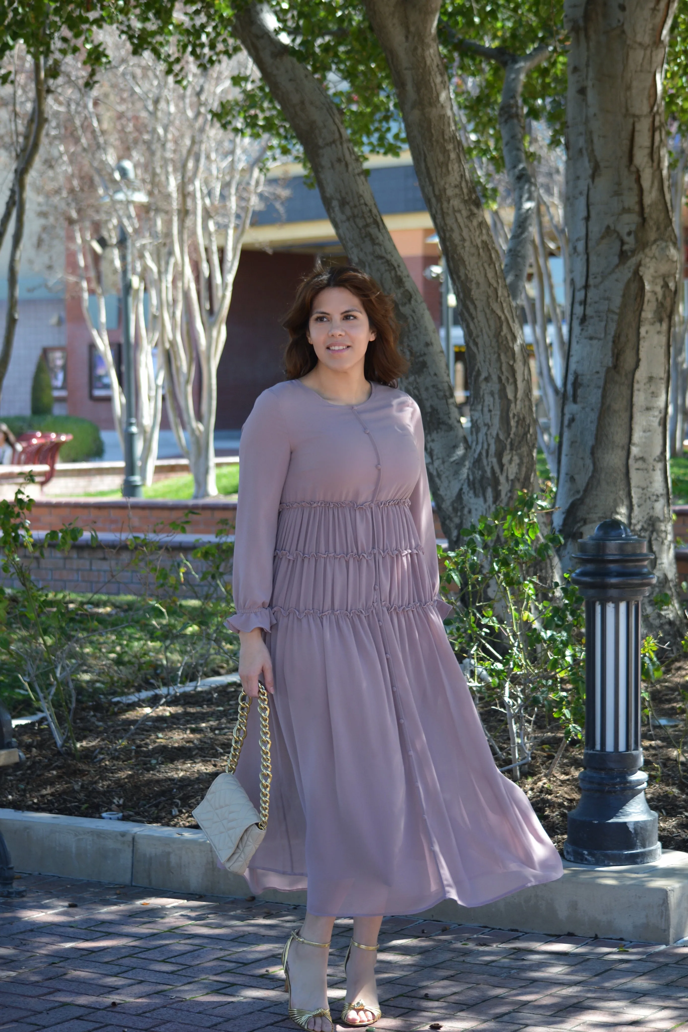 Rhodes Mauve Maxi Dress