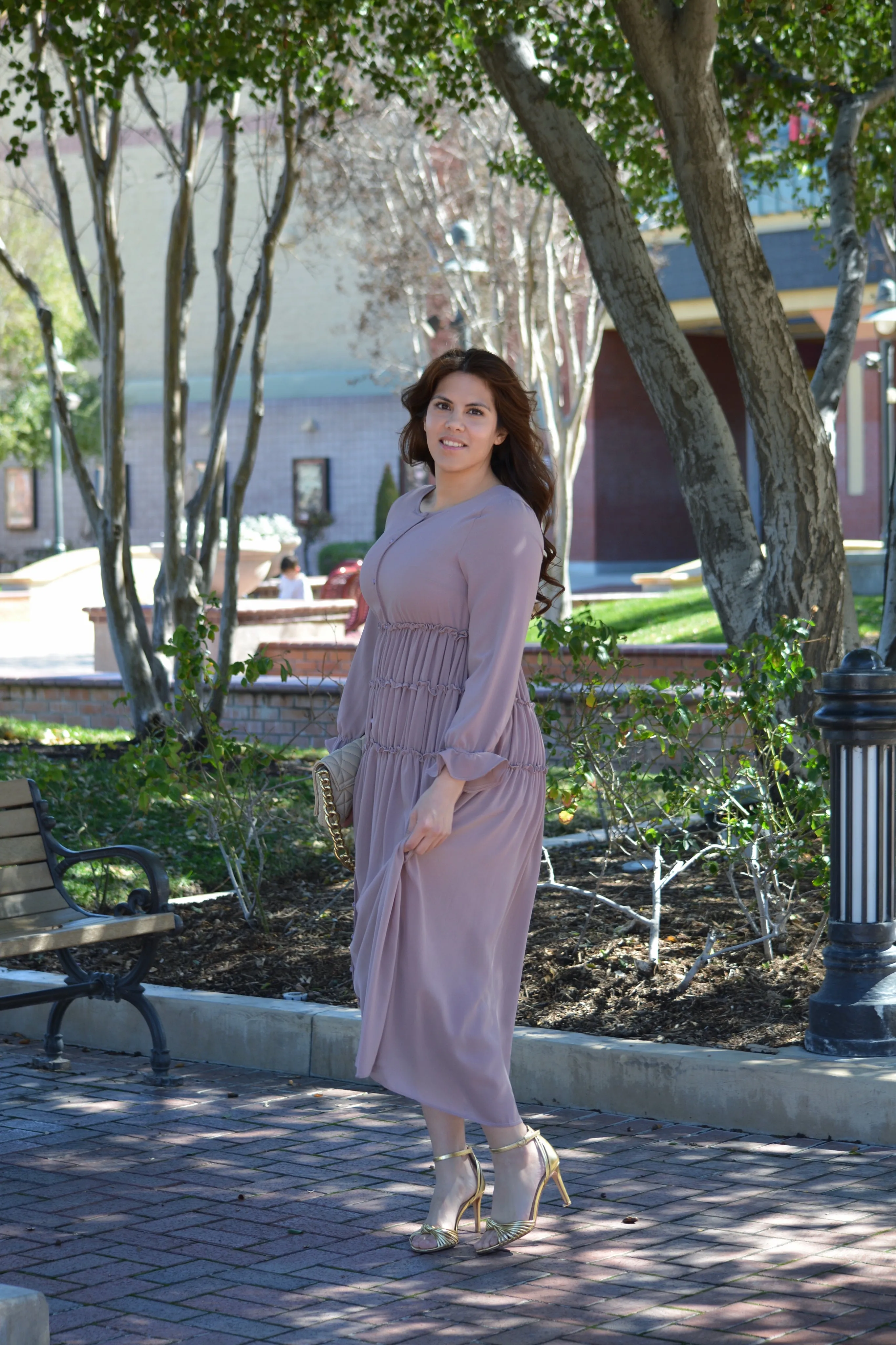 Rhodes Mauve Maxi Dress