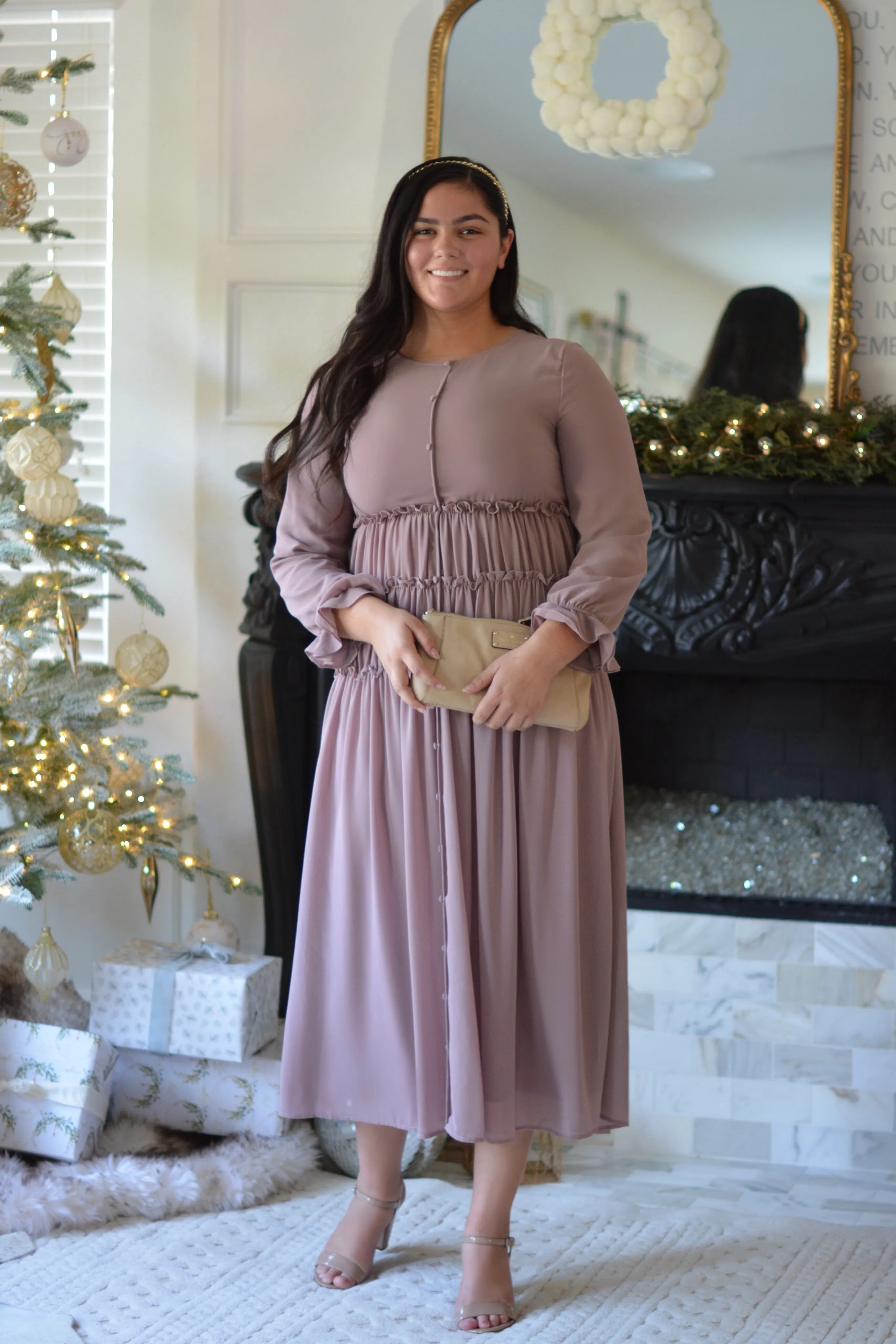 Rhodes Mauve Maxi Dress