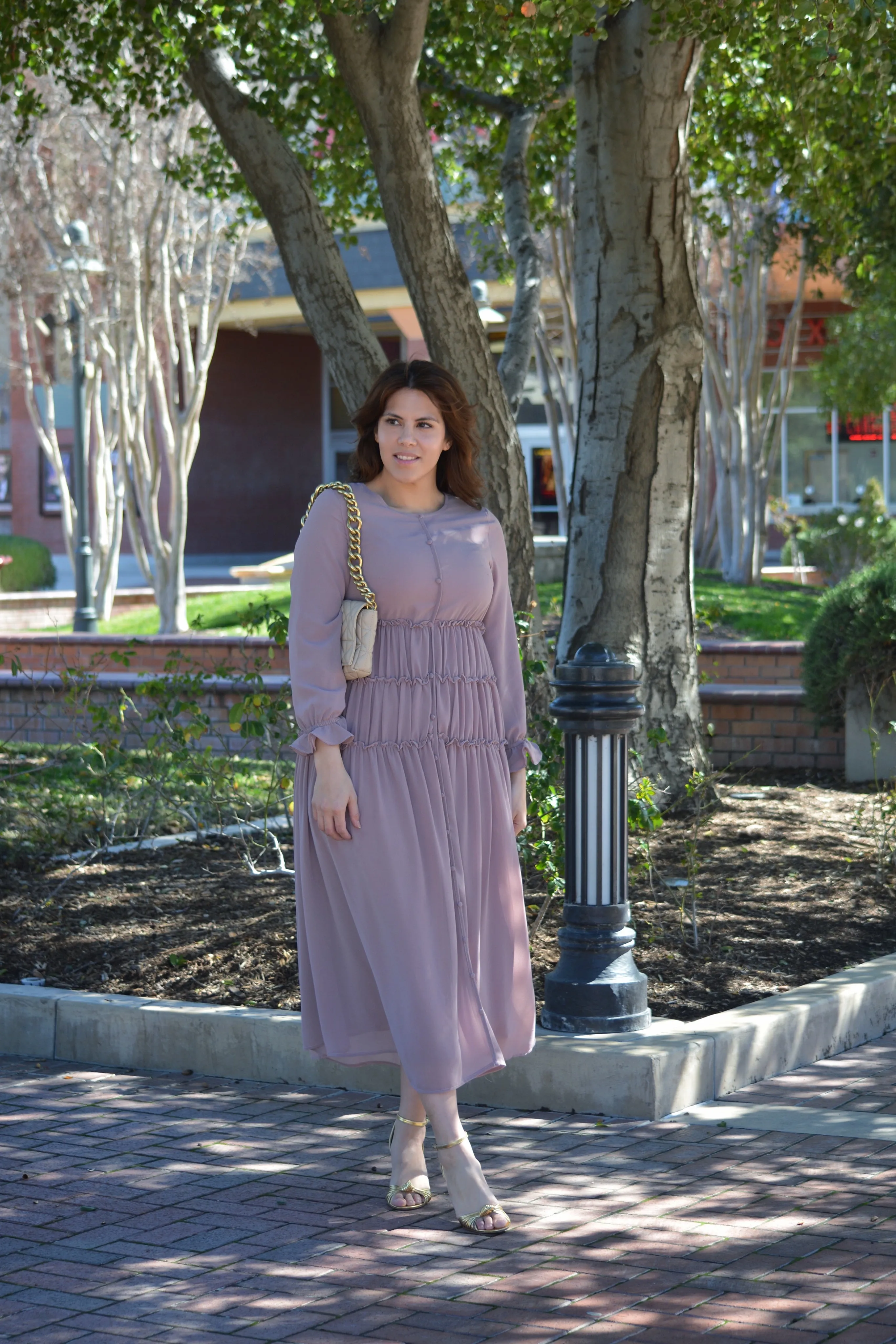 Rhodes Mauve Maxi Dress