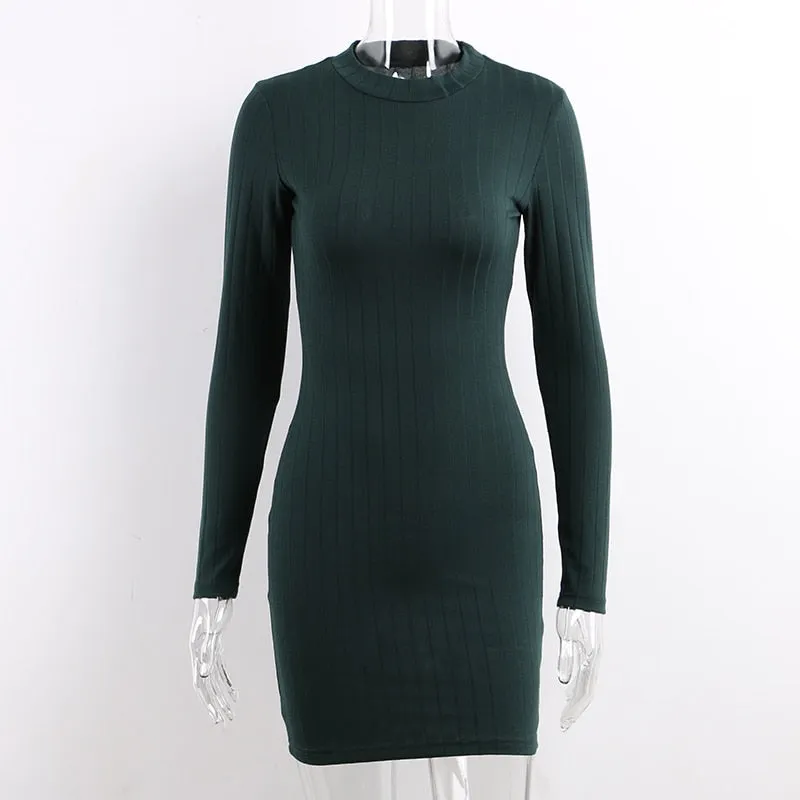 Ribbed Sweater Dress