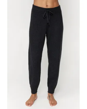 Spiritual Gangster Rib Knit Jogger Sweatpants - FA20409012 - Womens - Vintage Black