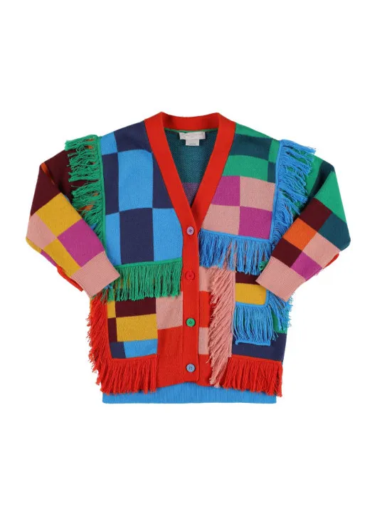 Stella McCartney Kids   Printed organic cotton knit cardigan 