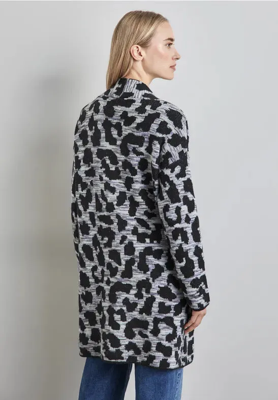 Street One Long Cardigan with animal print