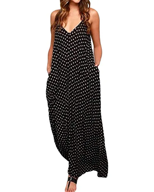 TastyHottie - Womens Floral Printed Maxi Dress Casual Summer Sundress Long Boho Beach Dress Plus Size