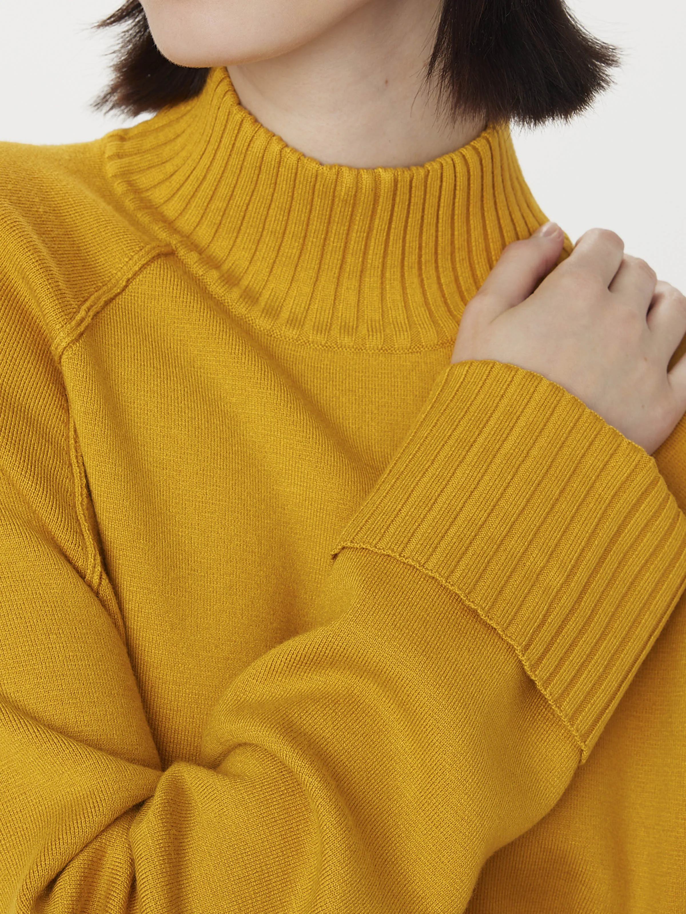 The Compact Sweater Dress in Mustard