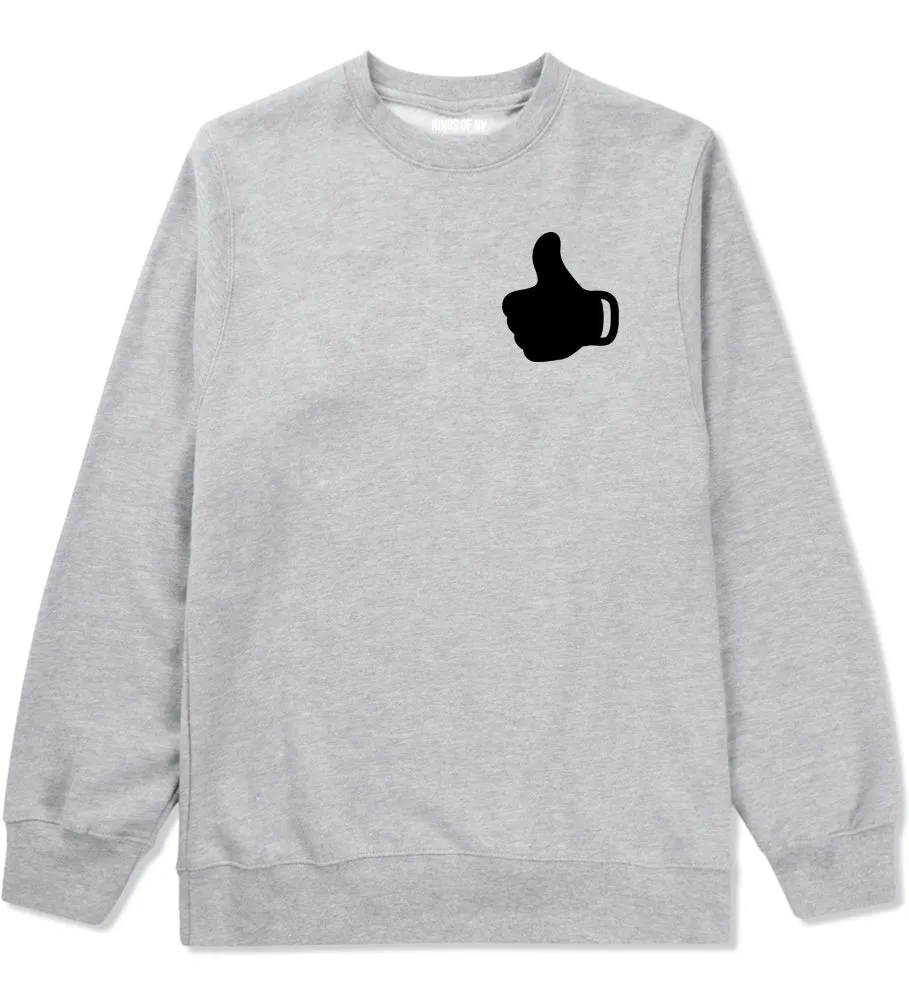 Thumbs Up Chest Mens Crewneck Sweatshirt