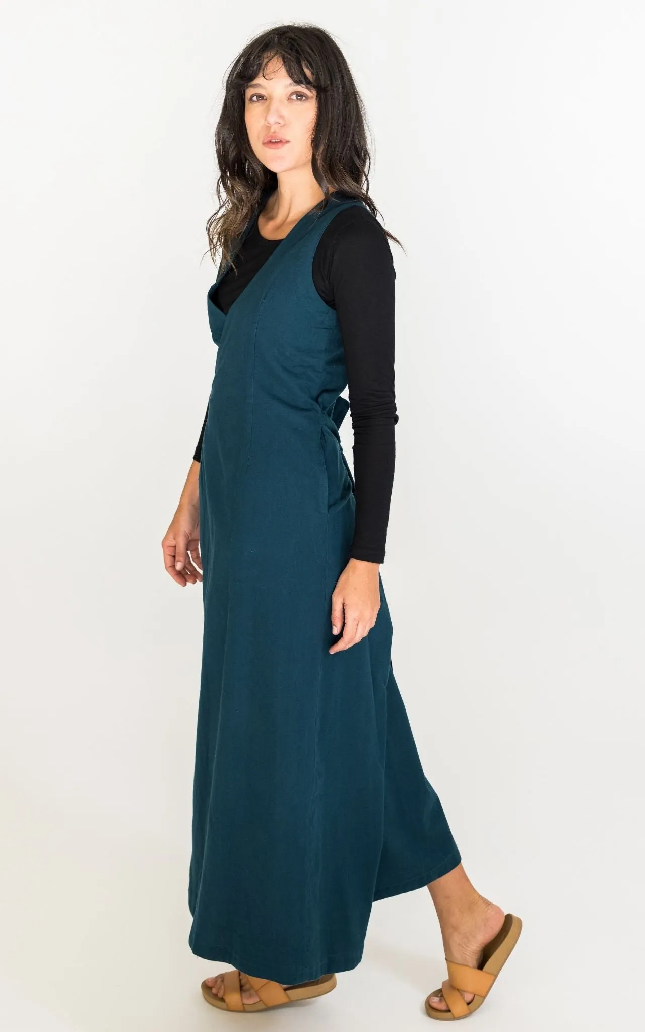 Tibetan Wrap Dress - Turquoise