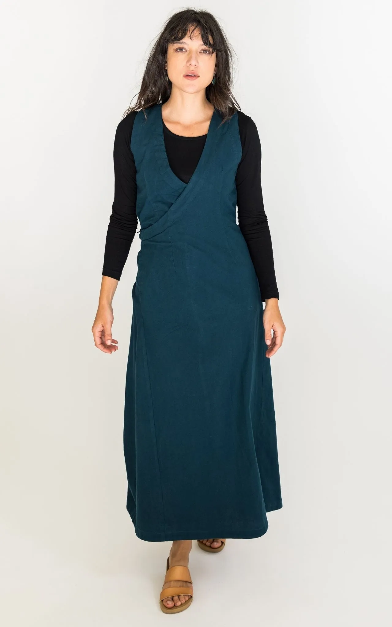 Tibetan Wrap Dress - Turquoise