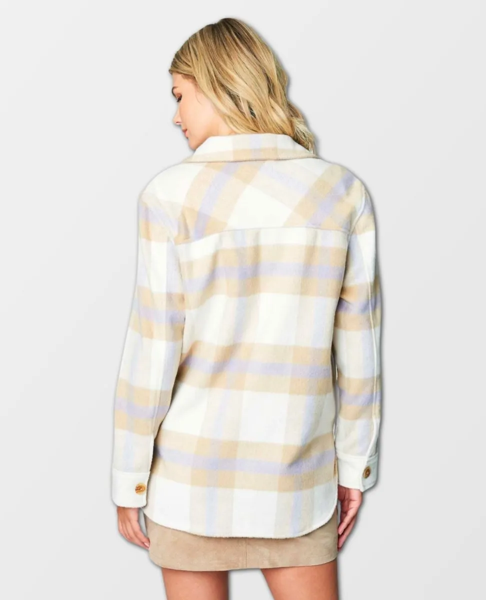 Trailblazer Shacket Neutral Plaid