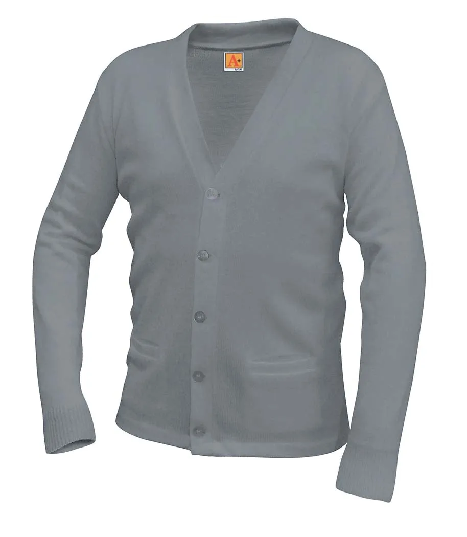 V-Neck Cardigan - St Barnabas - Gray