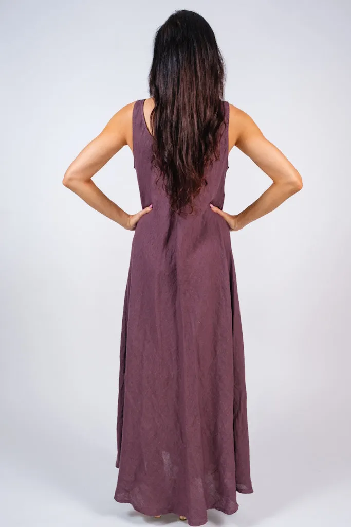 Victory Long Linen Tank Dress (DT125)