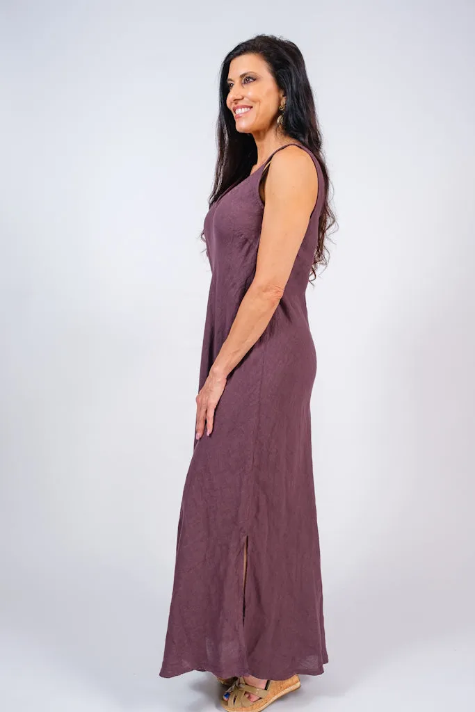 Victory Long Linen Tank Dress (DT125)