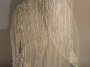 Vintage sheer white antique dress