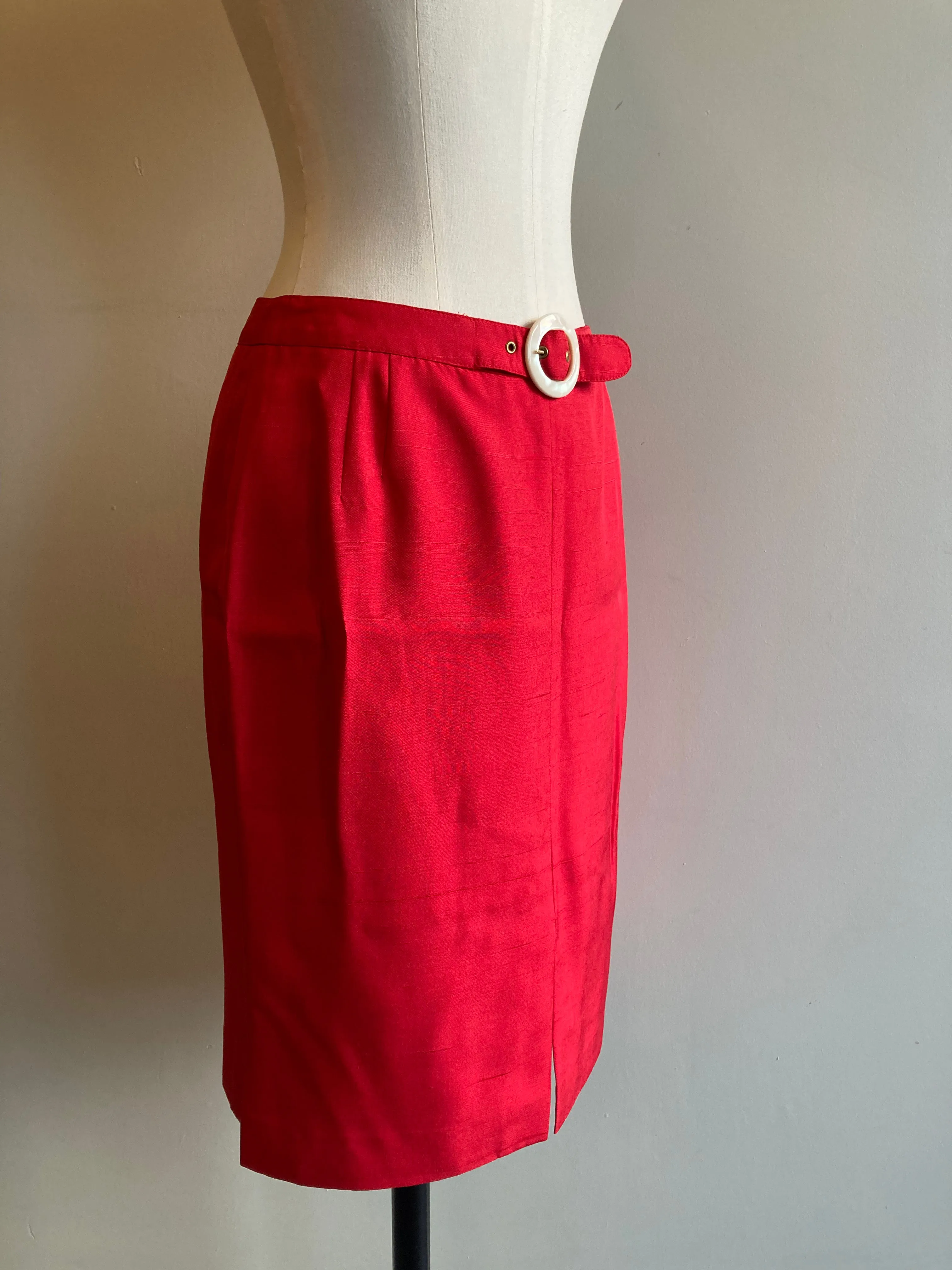 Vintage Silk Skirt Suit