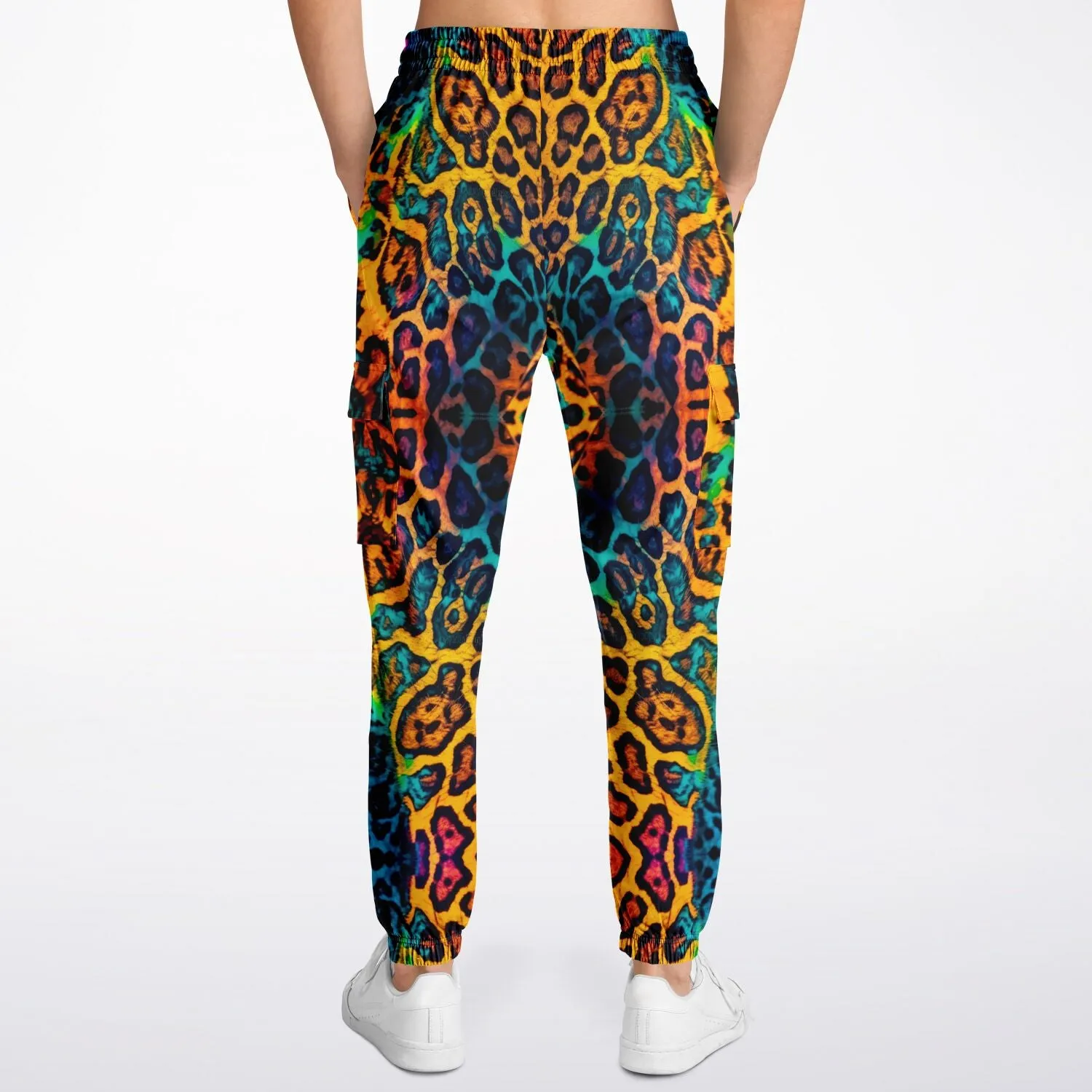 Watercolor Leopard Cargo Sweatpants